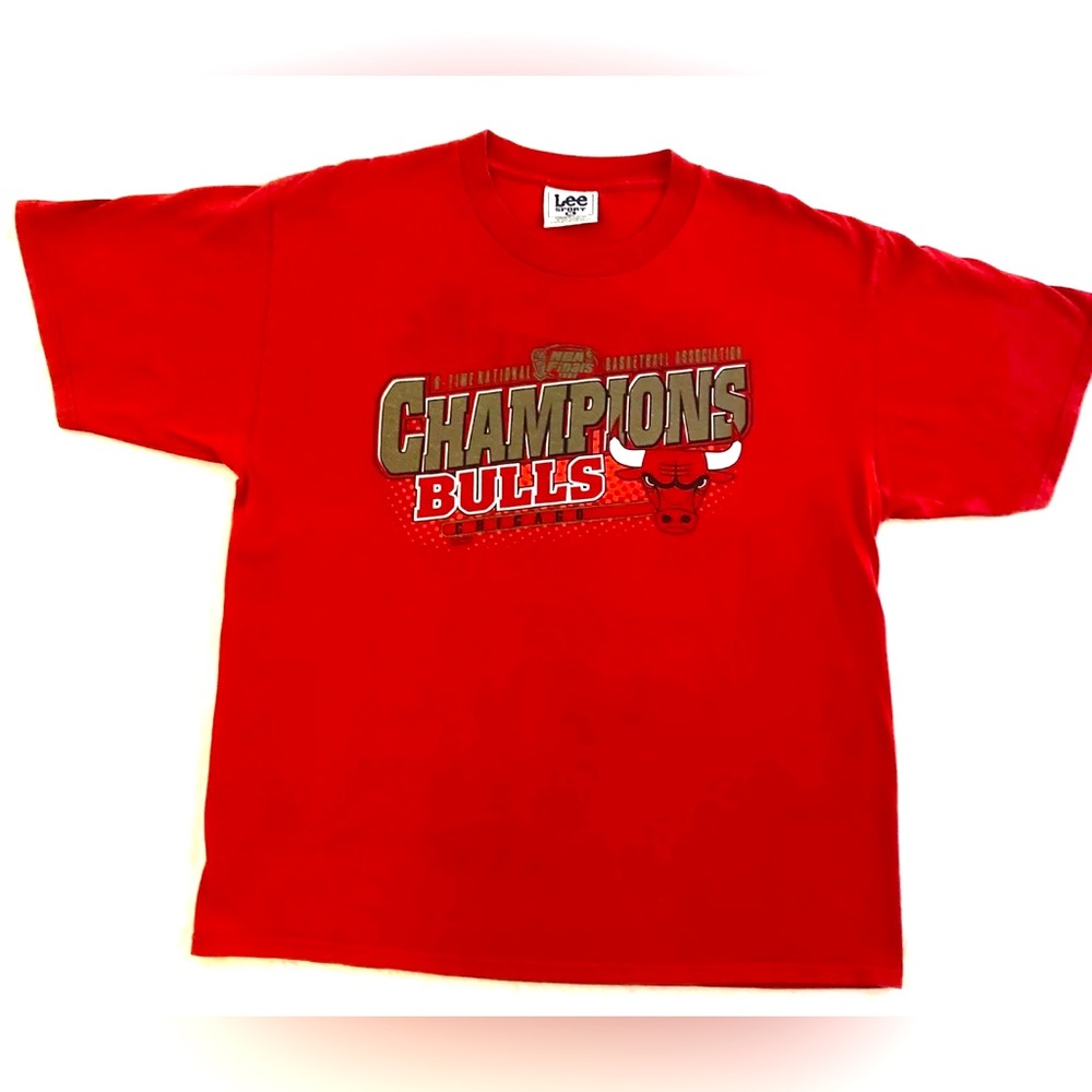 Vintage 1998 Chicago Bulls 6 Time NBA Champions Rare Dbl Sided T Shirt Adult XL